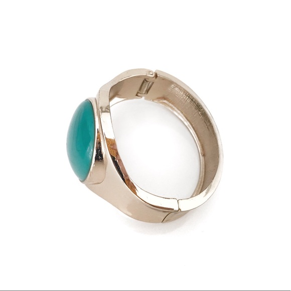 Gold bracelet with gem inlay - Picture 2 of 5